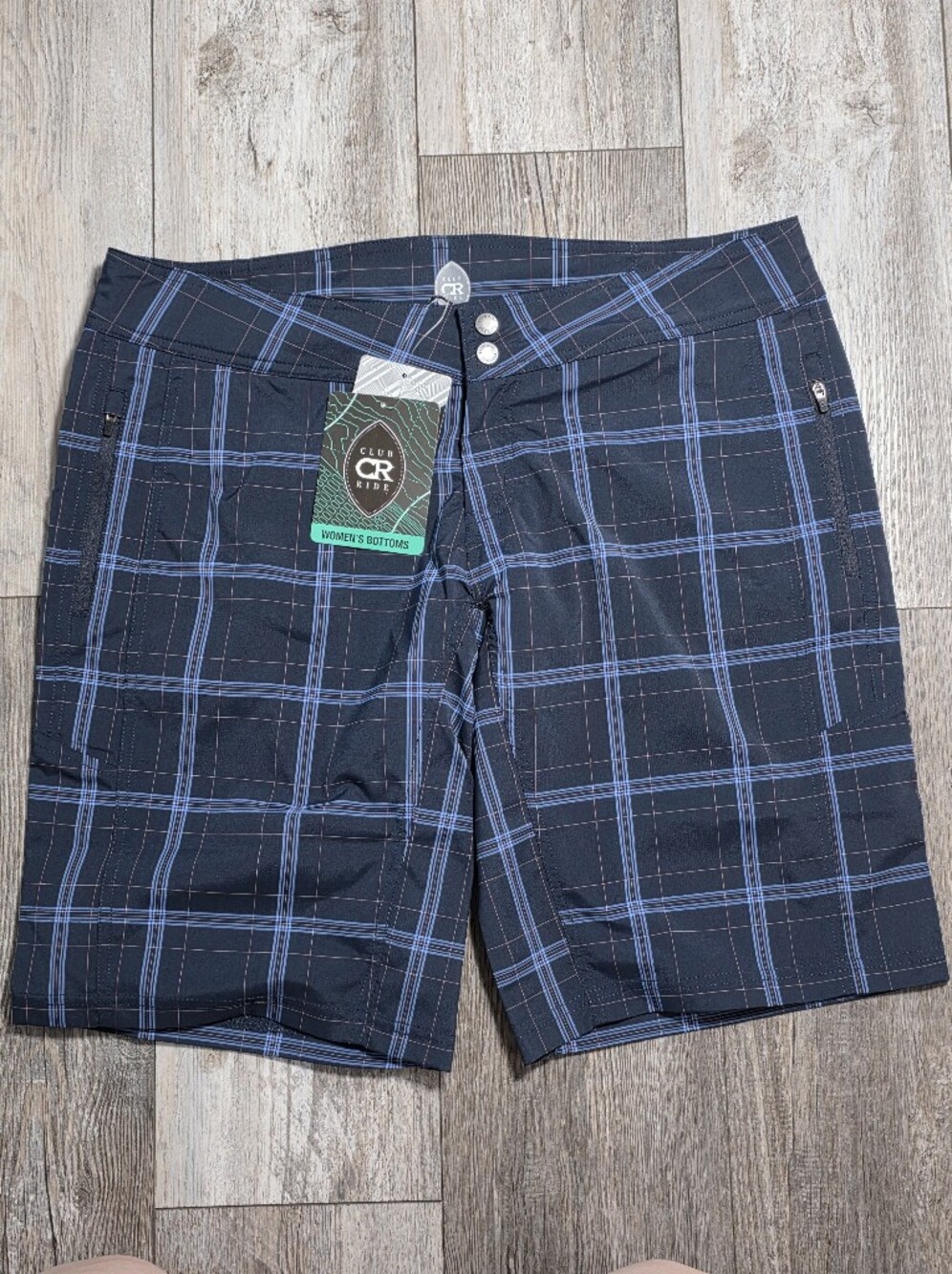 CR Club Ride Ventura Women's Cycling Plaid Biking Short Sz XL *NWT